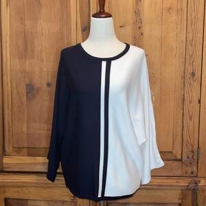 MAGASCHONI Navy & White Oversized Luxury Sweater Sz. S